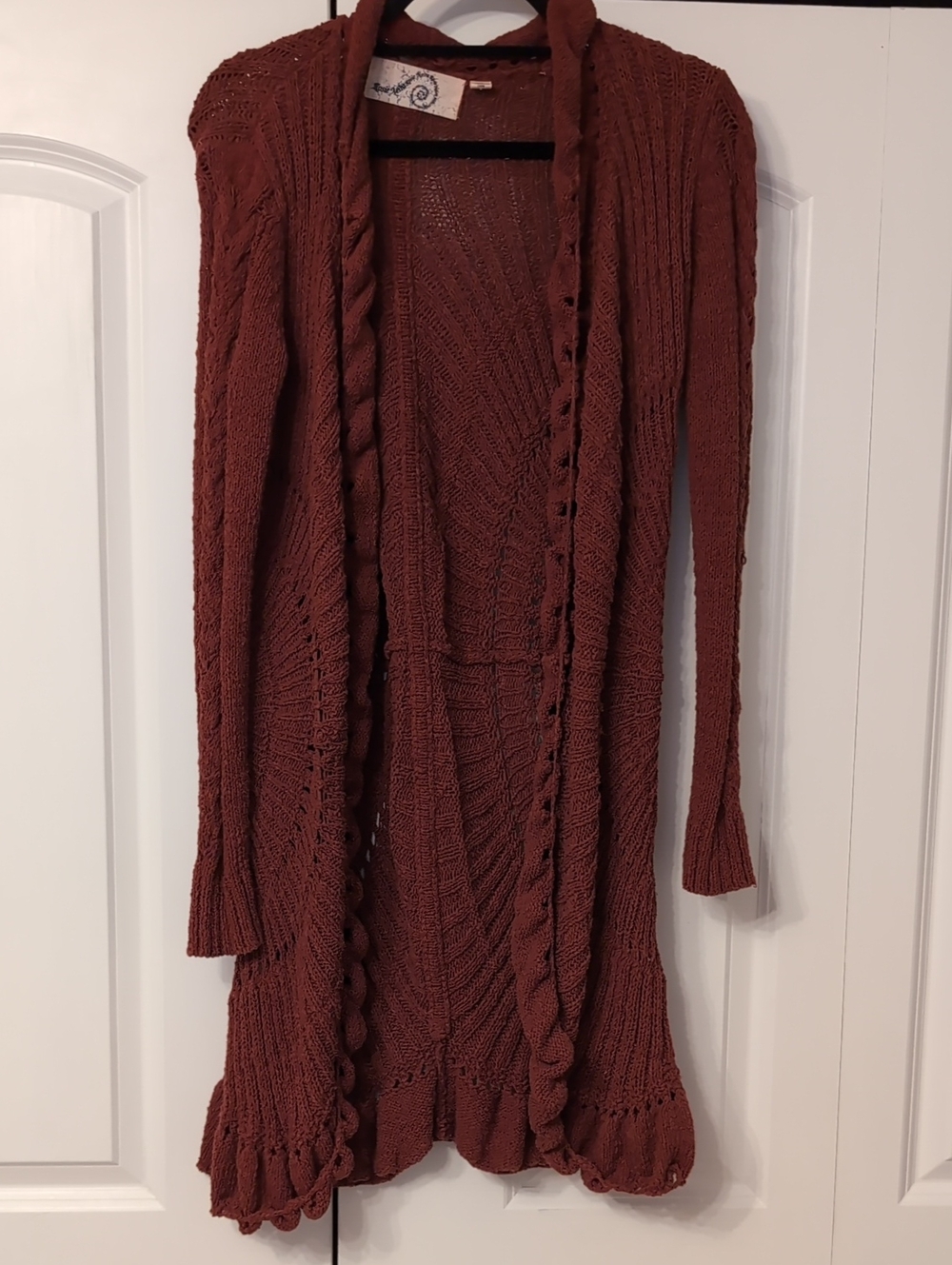 Anthropologie Rust Sweater Duster